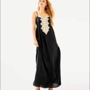 NWT Lilly Pulitzer Kelsea Silk Maxi in Black